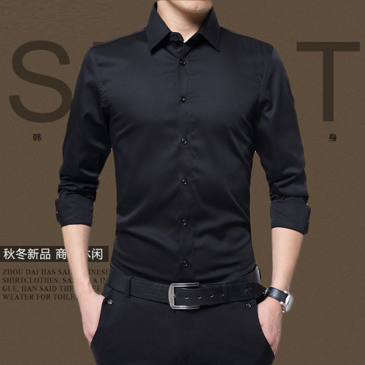Shirt Men Formal Casual Shirts For Men Plus Size Long Sleeve Slim Fit Plain  Fashion Tops Professional Office Formal Work Shirt Business Clothes