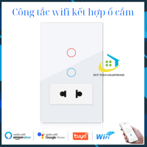 Công tắc wifi+bluetooth kết hợp ổ cắm điều khiển từ xa qua điện thoại