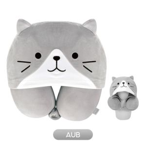 Alba Sol Hooded Neck Pillow / Bantal Leher kancing / bantal trevel/ bantal penyangga leher / bantal leher kupluk / bantal leher karakter / bantal travel / bantal leher murah / bantal leher lucu / bantal leher viral / bantal leher terbaru