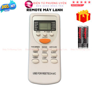Điều khiển điều hòa Reetech Mã 03 ZH-03 Remote máy lạnh Reetech - Tặng kèm pin - Điện Tử Phương Uyên