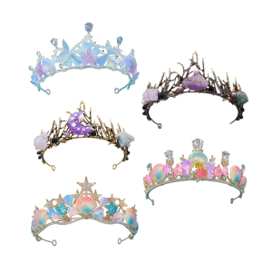 Natural Sea Shell Crown with Star Fish Designs for Women Kids Ocean Styles Costumes and Party Celebration Headpiece