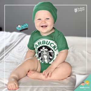❤️jumper bayi baju bayi kopi starbucks baju anak❤️