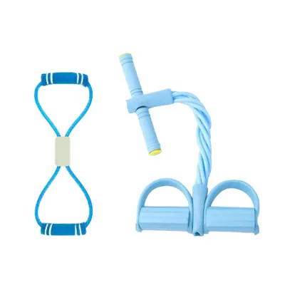 MINIFELE 6 ống Bộ Dây kháng lực Với bọt TPE Dây thun Yoga Thể thao tại nhà Dây căng 8 dây Dành cho cánh tay bụng