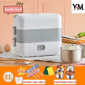 【Free Gift】YM Electric Heating Cooking Electric Lunch Box Multifunctional Rice Cooker steamer 2.2L Capactiy Portable