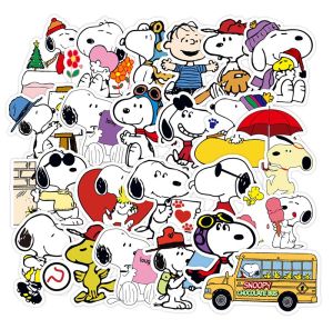 50pcs Snoopy Sticker Cartoon Notebook Water Cup Luggage Computer Mobile Phone DIY Decoration Waterproof Sticker Kid Toys