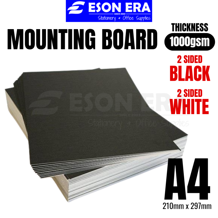 [A4] Mounting Board A4 1000gsm Black 1pc Card Board Chip Board Kad ...