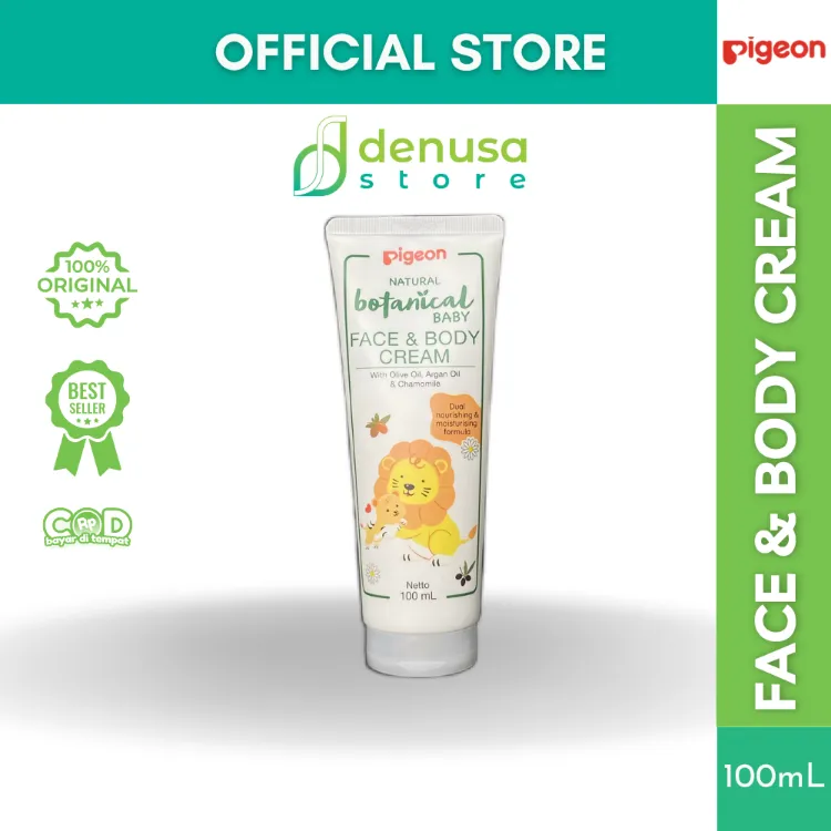 PIGEON Botanical Baby Face Body Cream 100 mL Krim Bayi Krim
