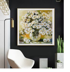 [HCM]TRANH HOA CANVAS TRANH VUÔNG + KHUNG PVP-DCV33