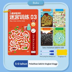 FUNToy Reusable Magic Workbook Buku Edukasi Anak Belajar Tracing Wipe and Clean Book Activity