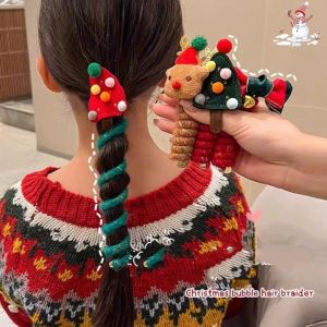 huiheyu คาดผมคริสต์มาส คาดผมคริสมาสต์ เขากวางคริสมาส กวางเอลก์ เชือกมัดผมสายโทรศัพท์ ตุ๊กตาผ้าพลัฌ แบบตรง ที่ใส่ผมหางม้าต้นคริสต์มาส แฟชั่นสำหรับผู้หญิง สไตล์เกาหลีแบบ แหวนผมกุทัณฑ์ หญิง/เด็ก
