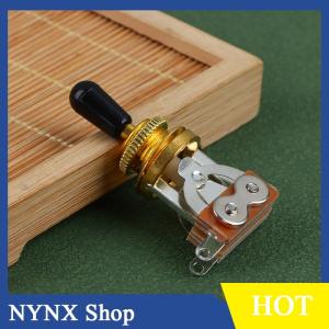 [NYNX] 1ชิ้น3ทางสั้นตรงกีตาร์สลับปิ๊กอัพพร้อมหมวกทองเหลืองสำหรับกีตาร์ไฟฟ้าแผงควบคุมสวิตช์ปิ๊กอัพ