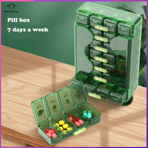 HKStorage ใหม่7วัน Pill Box Pill Case คอนเทนเนอร์สำหรับแท็บเล็ต Weekly Pillbox แท็บเล็ต Sorter Medicine Weekly Storage กล่องคอนเทนเนอร์ Organizer