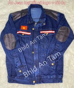 quần áo jean(vải bò) bảo hộ thợ hàn chống cháy sét kéo vải tốt(sản phẩm chưa bao gồm quạt) _A61