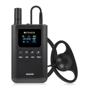 Retekess TT129 Wireless Communication System Two-way Tour Guide Systems Long Battery Life 200M Working Distance for Factory Visit Academic Exchange Corporate Training MICE