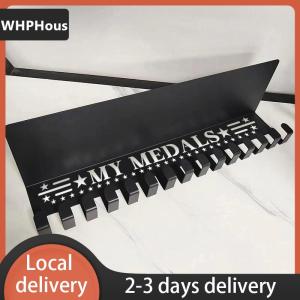 [COD] WHPHous Ship within 24 hours Heavy-Duty Metal Awards Trophy Display Stand Medal Hooks Wall Mount Organizer Medal Storage Holder Display Home Office Decor