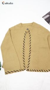 Cakulo Womens Cropped Cardigan Sweaters Bell Sleeve Trendy Fall Chunky Knit Cardigans 2025 Open Front Sweater Coats