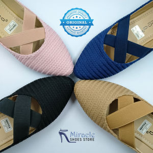Miracle Shoes Store - Flat Shoes Sepatu Kerja Wanita Casual Bahan Rajut Terbaru Gratica Aw-87