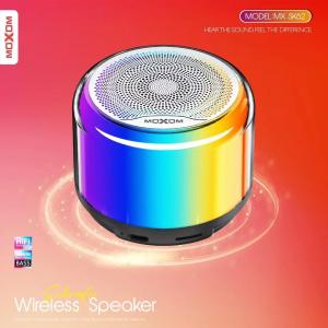 Original MOXOM Super Bass Speaker Portable Wireless Bluetooth Outdoor TWS Speaker RGB LED Light Support Memory Card