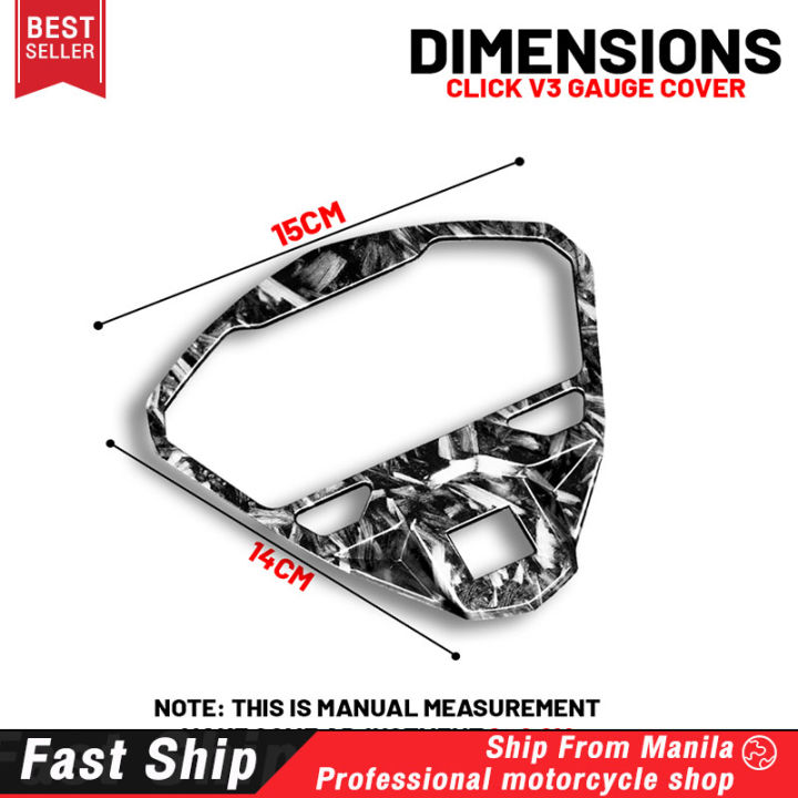 CLICK V3 GAUGE PANEL GARNISH COVER F-9690 SPEEDOMETER PROTECTION COVER ...