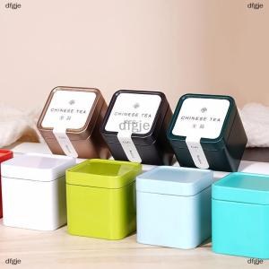 [COD] dfgje 1PC Mini Tin Storage Box Sealed Tea Caddy Small Square Coffee Jar Tea Leaves Container Cans Small Tinplate Spices Storage Boxes