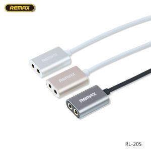 REMAX RL-S20 3.5mm Jack Audio Sharing Cable Support Earphone and Microphone Function 2In1 Cable