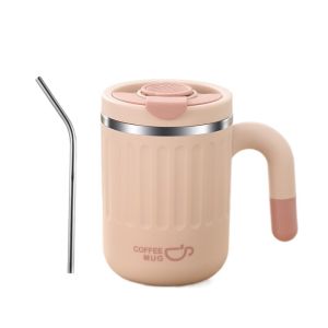 ZYJC SHOP Đơn giản Cốc nước Dễ thương Thép không gỉ Cốc cà phê Sức chứa lớn Di động Cốc uống trà Sữa