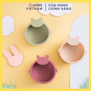 Chén Bát Ăn Dặm Cho Bé Silicon Chống Đổ Chịu Nhiệt Cao ANBE Kiểm Định Chất Lượng An Toàn AB3