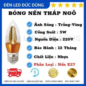BÓNG ĐÈN LED 5W QUẢ NHÓT NẾN/ LED RÂU ĐUI E14 E27 SIÊU RẺ - BH 1 NĂM