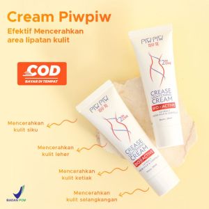 NUKANUKU - Piw Piw Crease Lightening Cream Pemutih Pencerah Ketiak Leher Lutut Selangkangan Lipatan Kulit Ampuh BPOM