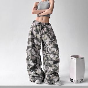 Overalls [Summer quick-drying fabric street dance sports camouflage wide-leg pants]