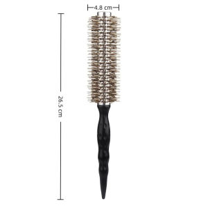 Natural Bristle Hair Blower Brush Roller Aluminum Tube Curling Hair Brush Professional Salon Barber Quickly Styling Comb