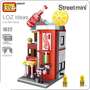 New Ready Stock Cheapest LOZ MINI Street Nano Diamond Creative Brick No.1622 Coca-Cola Store 396pcs Toys Building Block bricks gift