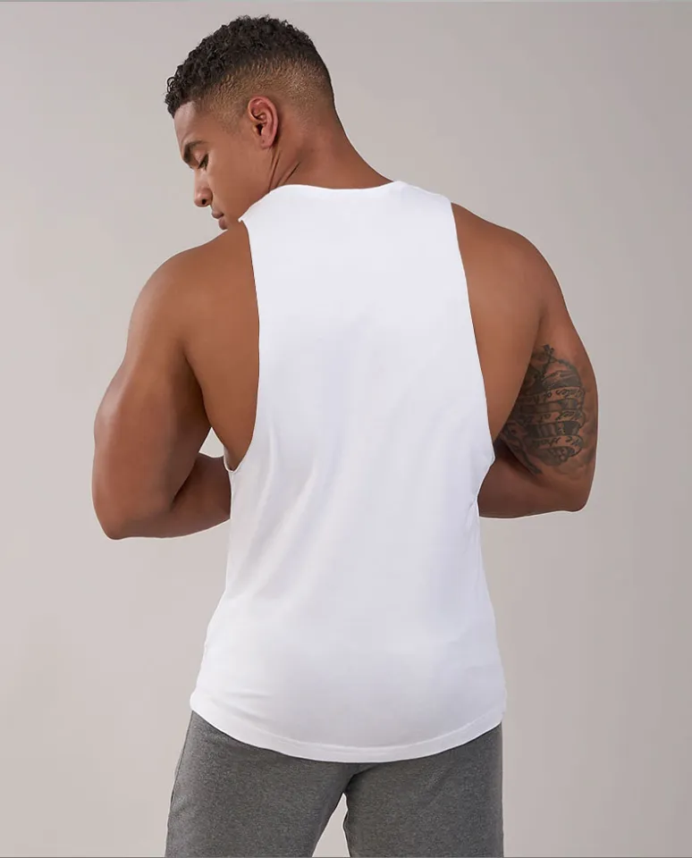 Gymshark Men's Singlet Fitness Shirts Summer Casual Vest Cotton