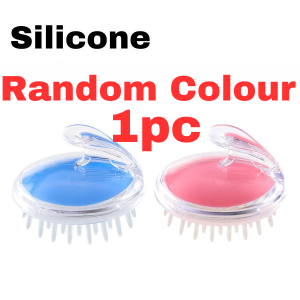 Silicone Head Massage Scalp Shampoo Wash hair Brush Comb / Sikat Berus Cuci Urut Anti-Gatal Rambut 硅胶按摩洗头刷子梳