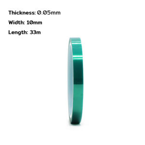 M.G.【Ready in Stock】 Green PET Film Tape High Temperature Heat Resistant Plating Shield Insulation Protection Length 33m