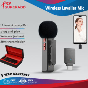 2.4G Professional Wireless Lavalier Microphone Portable Mini Audio Recording Mic For Phone i-Pad Android video cell conference interviews live