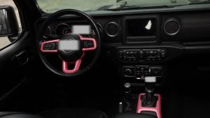 OnlyF U Car Steering Wheel/Gear Shift Decoration Cover for Jeep Wrangler JL 2018 Up/for Jeep Gladiator JT 2018 Up Accessories 4Y1Z7