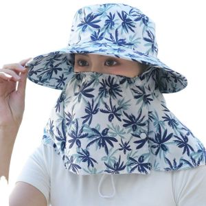 NOBLELUX Ear Flap Sun Hat UV Protection Outdoor Fishing Cap Breathable Hiking Women Hats Women