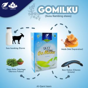 Susu GOMILKU SR12 Susu Kambing Etawa Bubuk Kualitas PREMIUM Tanpa Gula 600gr HALAL BPOM