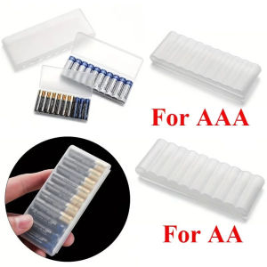 10 Slot Battery Organizer Plastic Battery Dustproof and Anti Short Circuit Portable Box Flip Plastic Protective Box