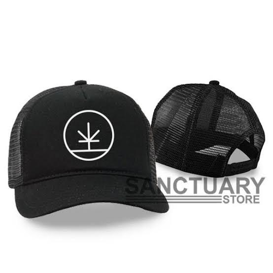 TOPI LGN INDONESIA TRUCKER HAT BLACK BAHAN KAIN DISTRO HIGH QUALITY