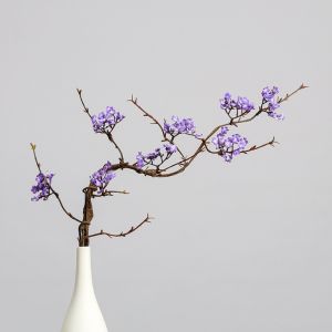 SPENCERRY Plastic Artificial Cherry Blossoms Branches Realistic Real Touch Fake Flower Floral Art Elegant Simulation Sakura Branches Wedding Arch