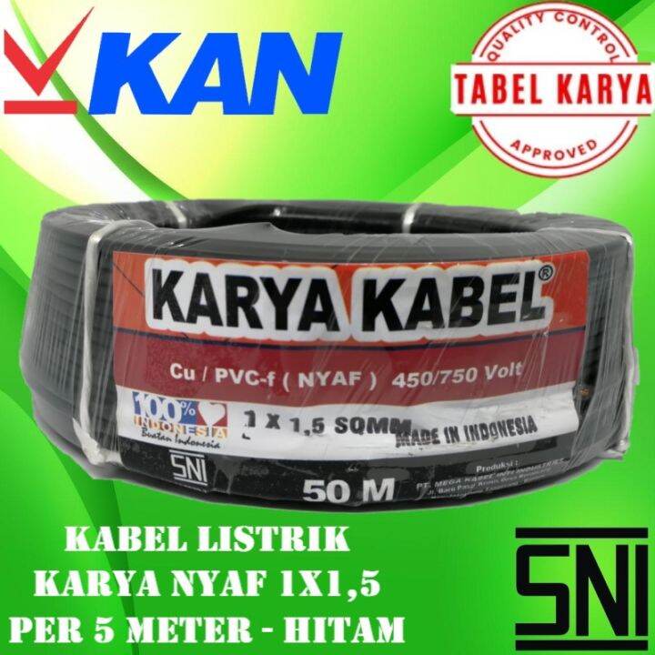 Kabel Listrik Serabut Nyaf X X Per Meter M Karya Lazada