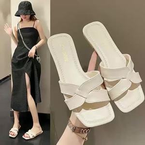 Summer WomenS Slippers For Outdoor Wear Trendy New Flat Slide Sandals Fashionable Slippers
