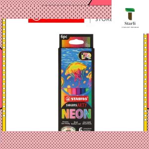 Swans ARTY Colour Pencils Gold & Silver Colours Full-Length Smooth & Safe for Kids 6/12/24/48