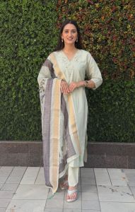 [PRE-ORDER] Size M to 2XL KURTI PANT OR DUPPAT FABRIC:- ROMAN SILK WITH HEAVY EMBROIDERED WORK 3pcs sets_363