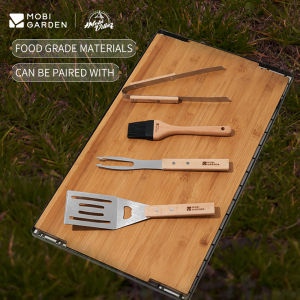 MOBI GARDEN Barbecue Cooking Tools 4pcs Set With Storage Bag Camping BBQ Kitchen