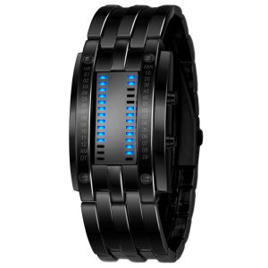 [WATCH DIGITAL IRONMAN] Jam Tangan Pria Digital Waterproof Bercahaya Gaya Keren Trendy Digital Display Blue Rantai Stainless Steel Anti Karat Anti Luntur Model Pengunci Folding Clasp Model Terbaru Arloji Mens Watches Kasual Bisnis Formal -JF25