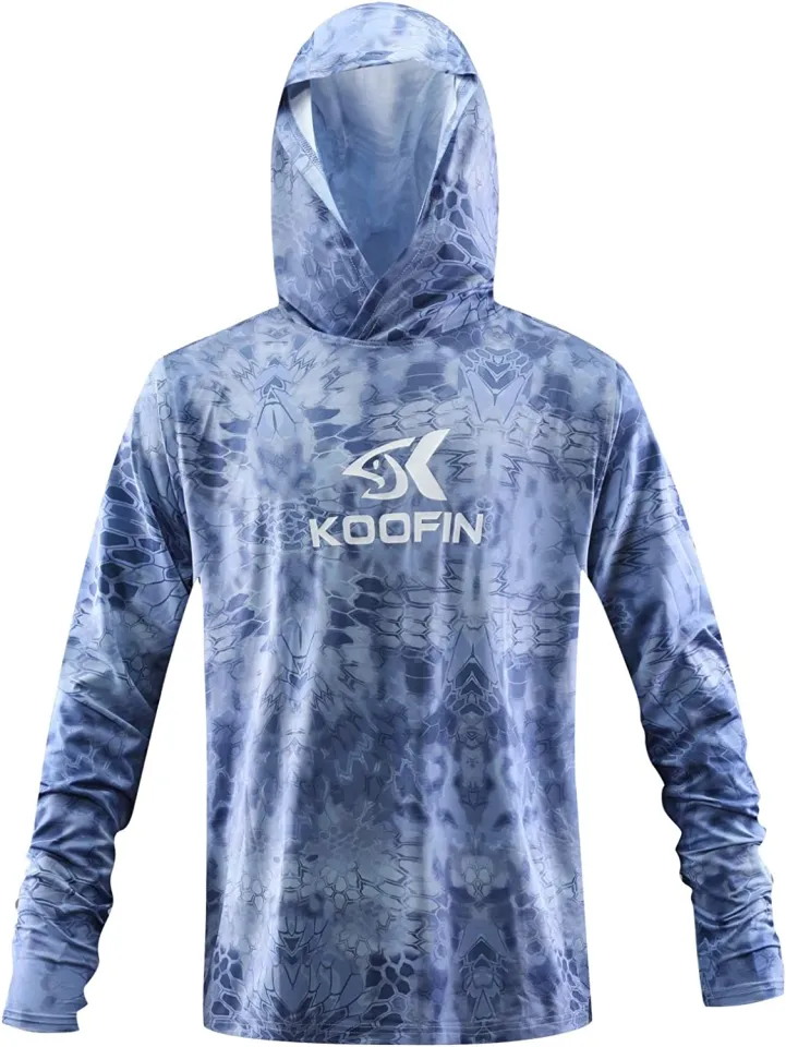 Performance Fishing Hoodie Long Sleeve Hooded Sunblock Shirt Outdoor UPF50  Dry Fit Quick-Dry Hoody Loose Fit