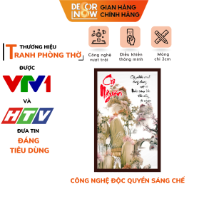 Đèn Hào Quang Phật In Tranh Trúc Chỉ ĐỨNG DECORNOW Trang Trí Ban Thờ Cho Tượng Phật Hào Quang Trúc Chỉ DCN-HD74